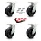 Service Caster 8 Inch Extra Heavy Duty Phenolic Swivel Caster Set with Swivel Locks, 4PK SCC-KP92S830-PHR-BSL-4 - alternate 5